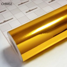 CHM02E , Arany Króm autófólia,  (Yellow Gold)